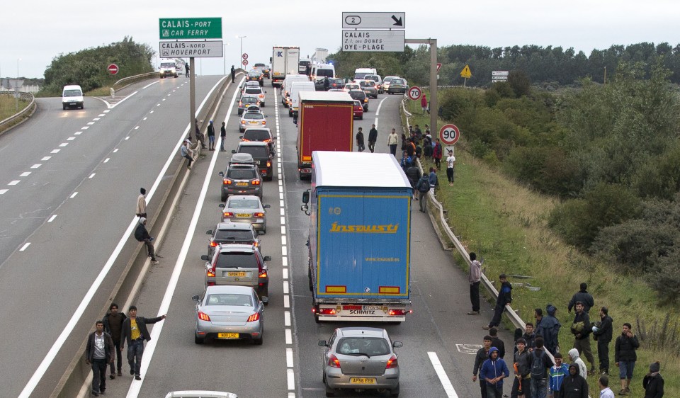  Migrants in Calais trying to get into UK bound lorries