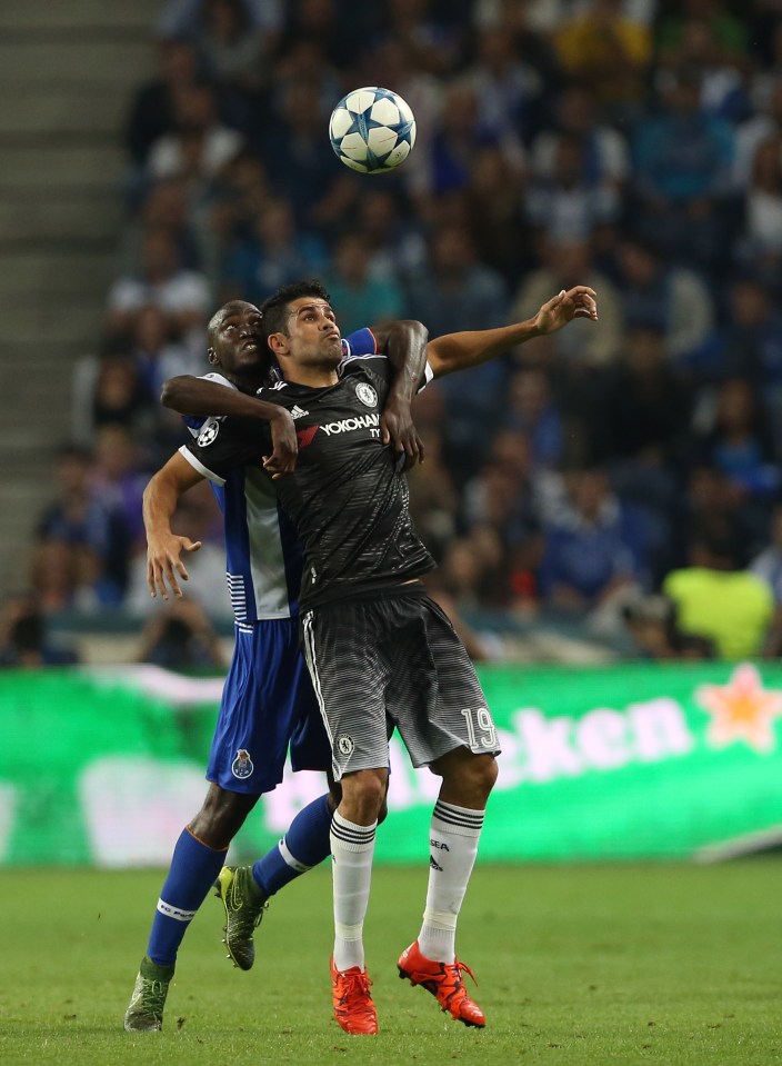  Porto defender Bruno Martins Indi - in action here up against Chelseas Diego Costa - is wanted by Liverpool boss Jurgen Klopp