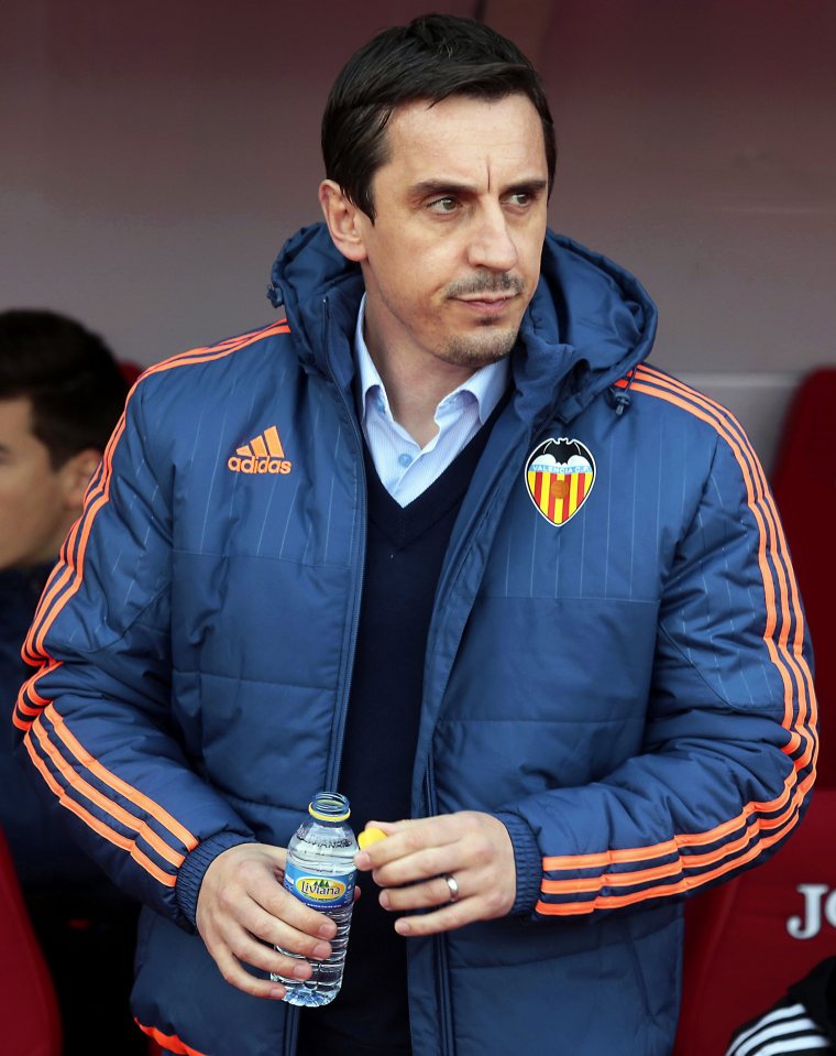  Neville has returned to his TV punditry role after flopping as manager of Valencia