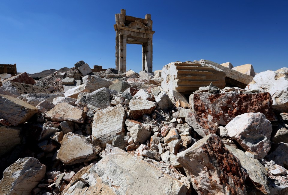  The remains of Temple of Bel's 'Cella' which was blown up by ISIS in Palmyra