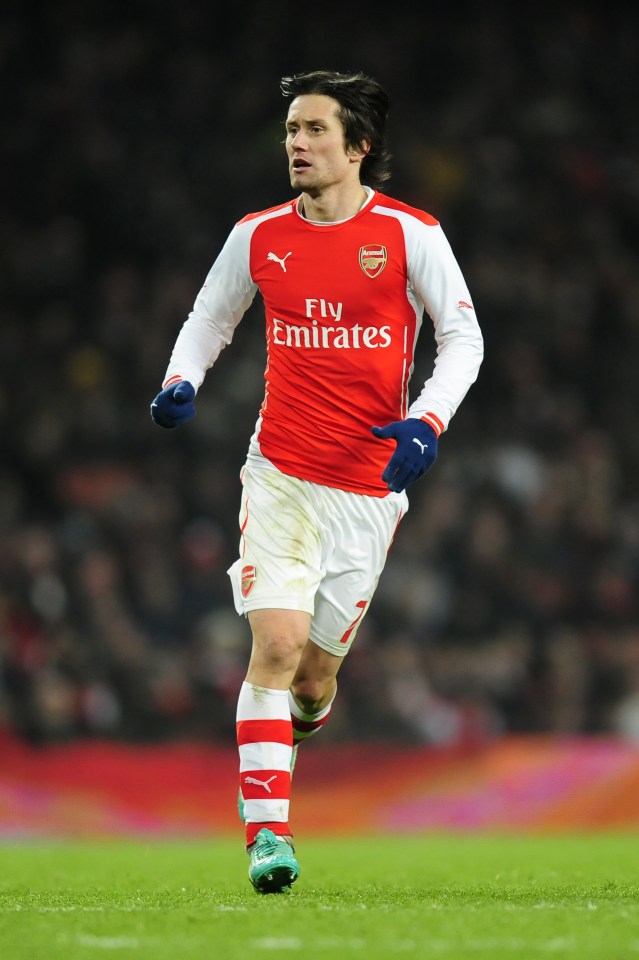  Tomas Rosicky made just 107 Premier League starts in ten years at Arsenal