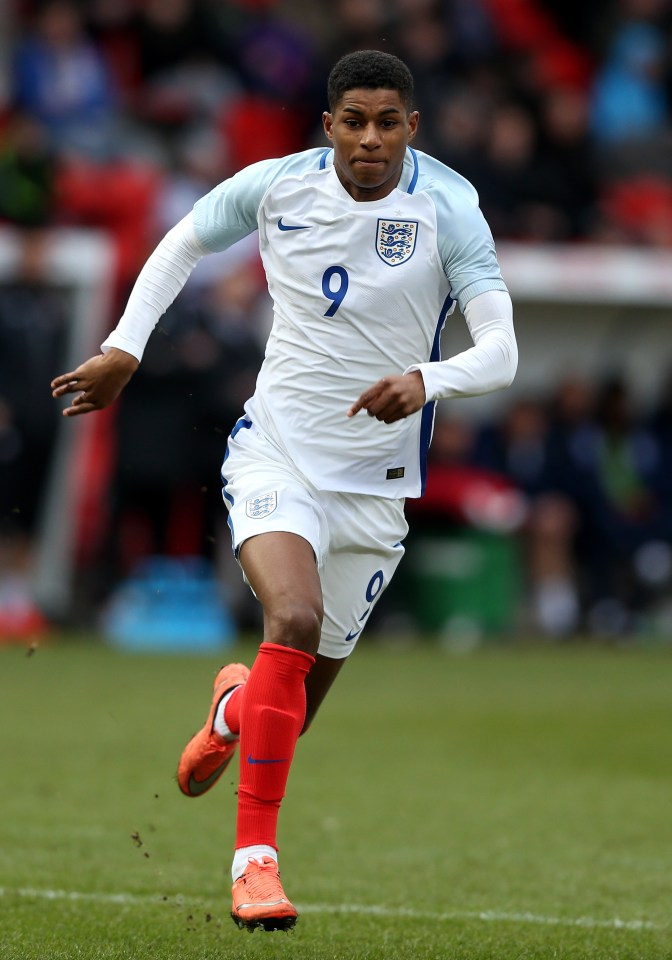  Marcus Rashford was named in Gareth Southgate's England U21 squad