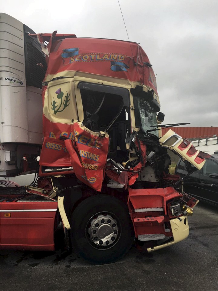  Last month a haulier blamed migrants for causing his truck to crash at Calais