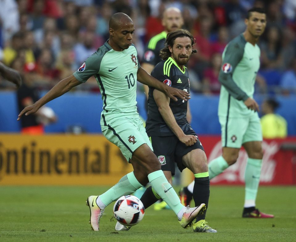  Joao Mario in action for Portugal against Wales during Euro 2016 semi-final win