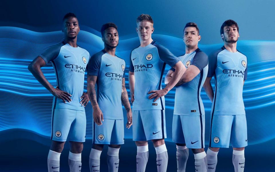  Manchester City look like the cast of Avatar in their all-blue number