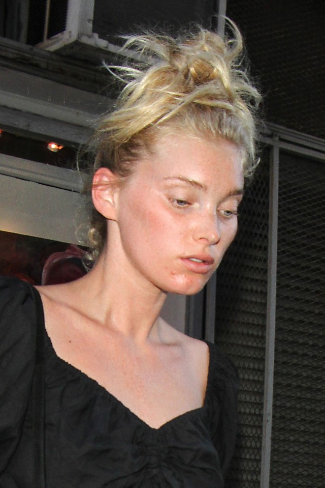  Caught off-guard . . . Elsa Hosk proves that even supermodels need their beauty sleep