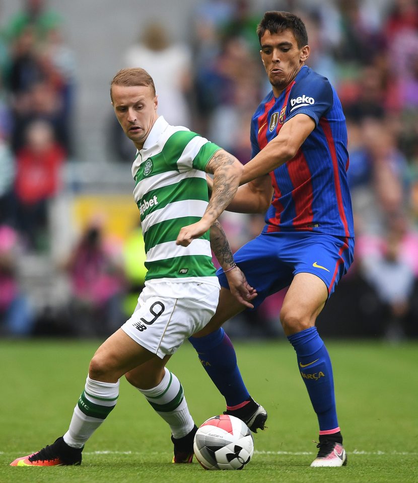  Hoops ace . . . Celtic star Leigh Griffiths [left], who had a child with Cameron