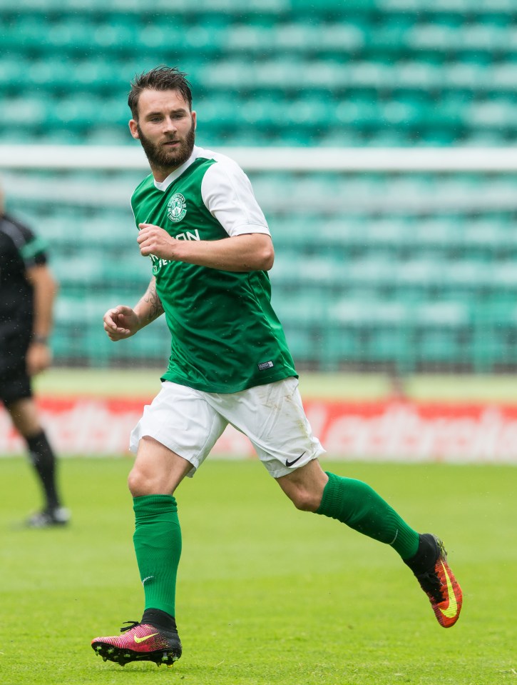  James Keatings netted one of Hibernian's goals against the League Two side