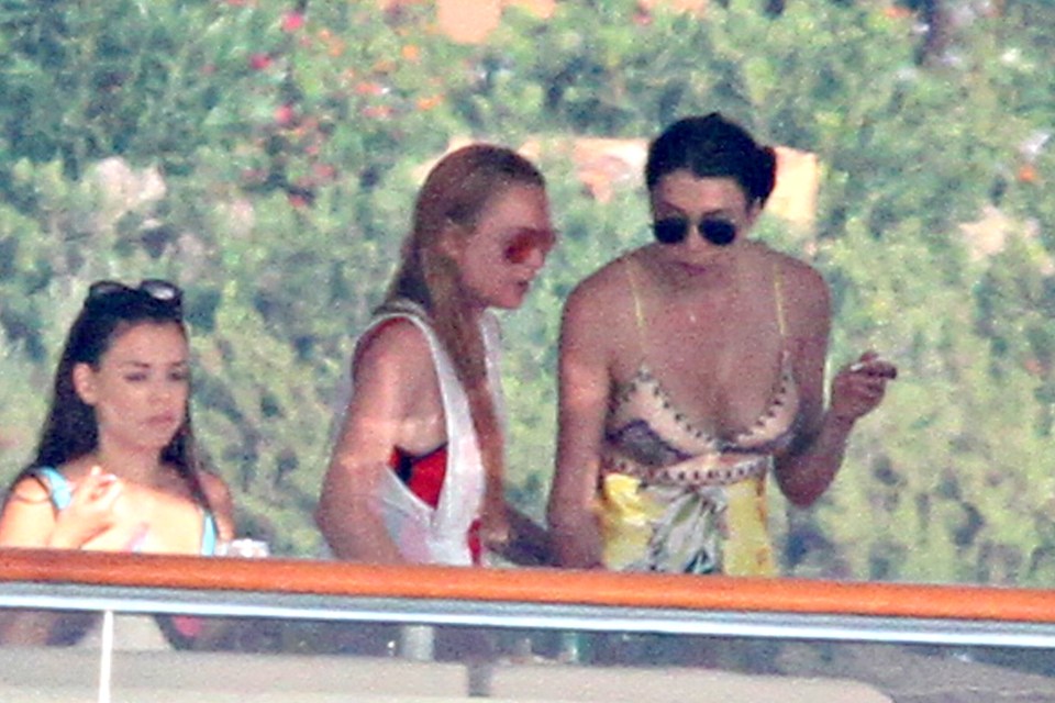  She's been spending time with pals on her luxury yacht