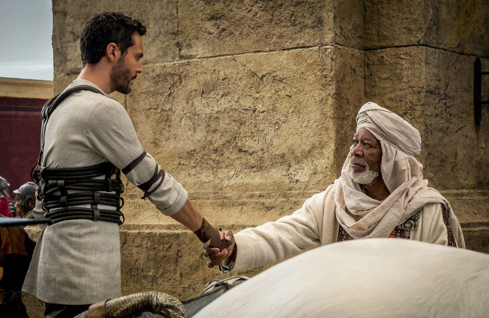  Jack Huston and Morgan Freeman star in the reboot of Ben-Hur