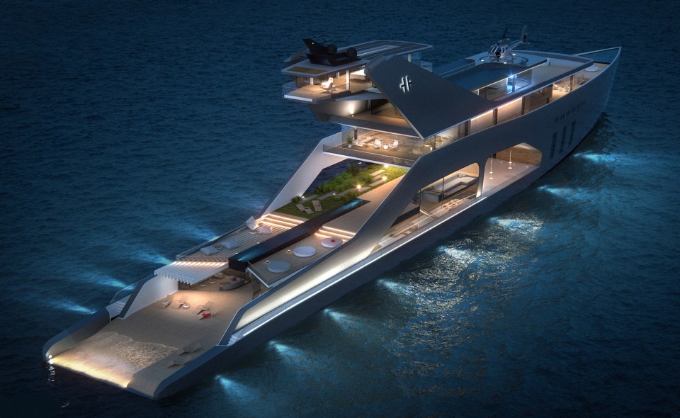 The £151 million boat will only be made to order by Norwegian design firm Hareide Design 