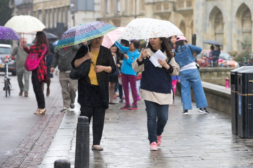  The UK was given a soaking on Monday night as more than half a months rain fell in just a few hours