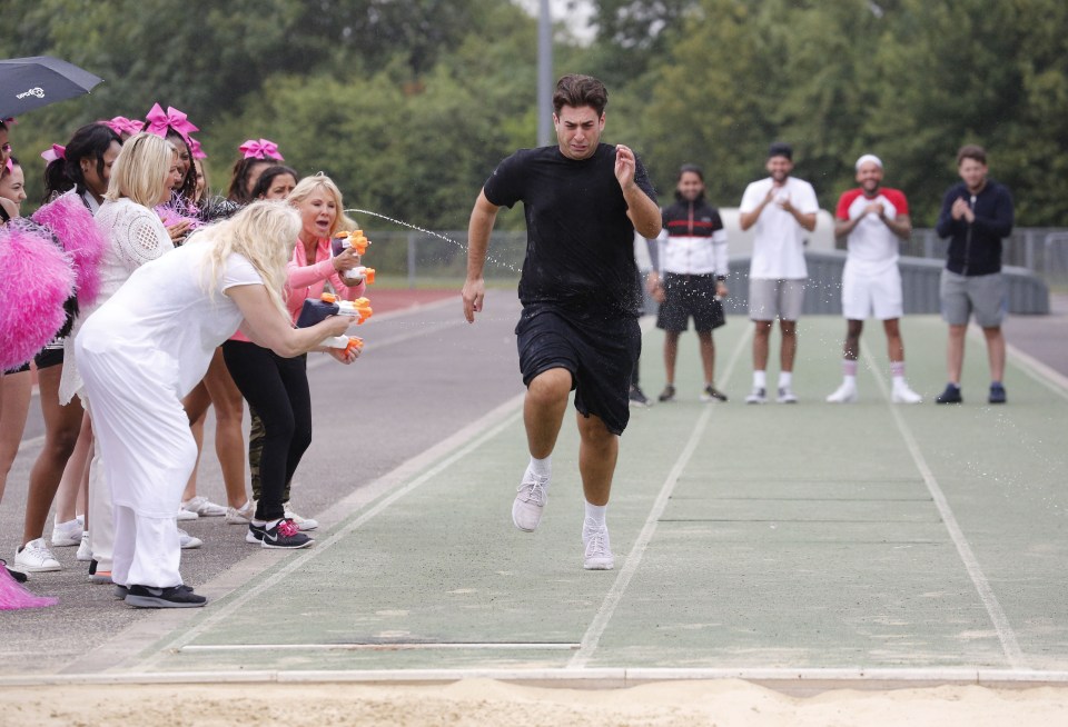  The Towie fave stormed it down the track...