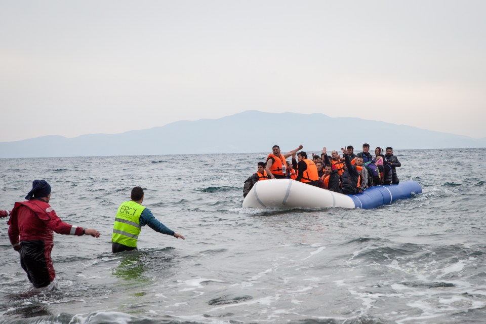  Influx ... Twice as many migrants landed in Greek islands such as Lesbos in the two weeks since Turkey's failed coup