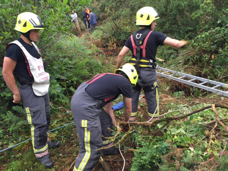  Firefighters have used the mishap as a chance to remind the public about the dangers of disused mine shafts in the area