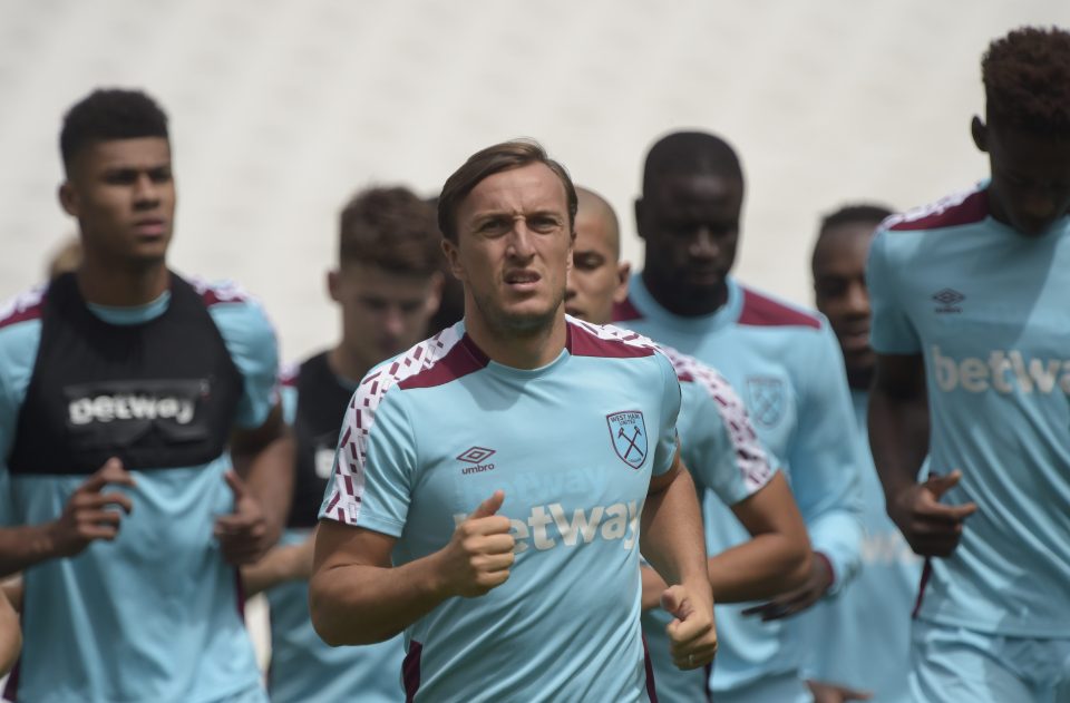  West Ham trained at the Olympic Stadium for the first time