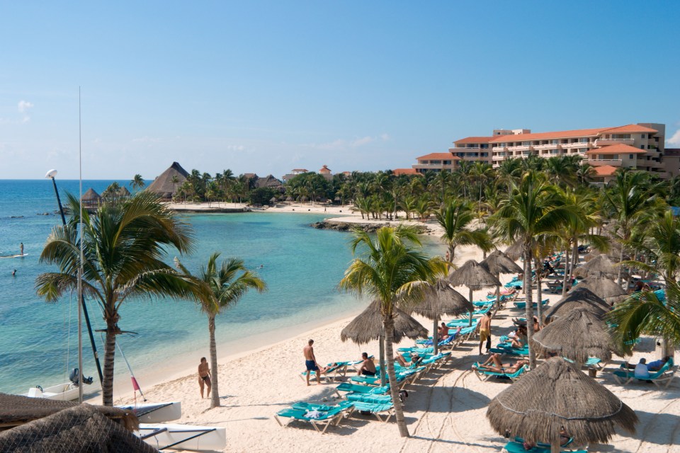  The beach outside Hotel Catalonia Riviera Maya in Mexico