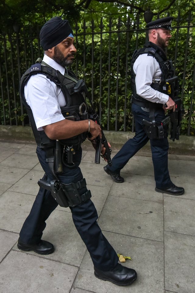  Officers with assault rifles have been stationed at London Underground stations and tourism hotspots today