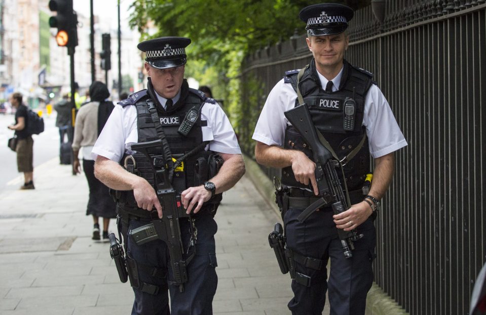  Armed police have been a visible presence in London after the capital woke up to news that a woman had been killed and five people had been injured in a knife attack