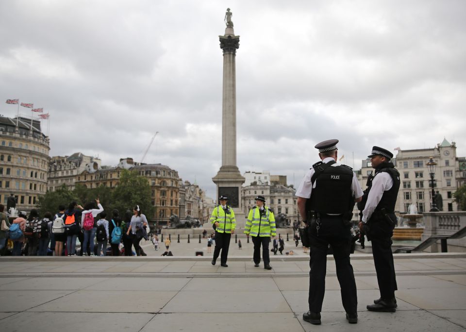  Tourist and visitor hotspots like Trafalgar Square have had a heightened police presence