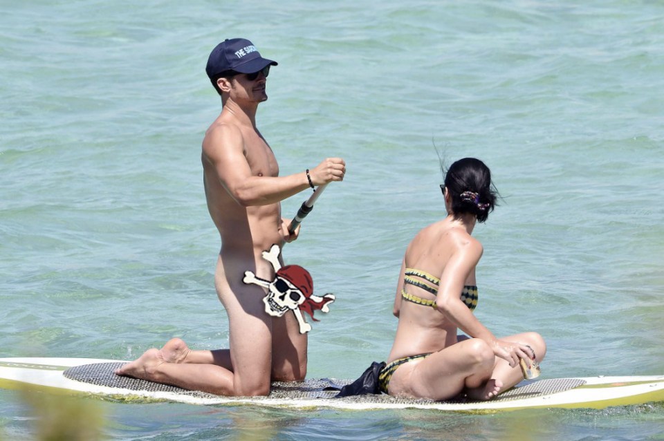  Katy didn't seem too phased by her man's naked antics