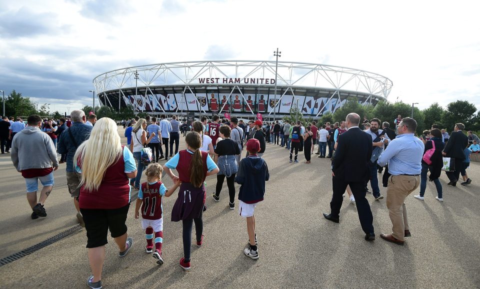  The Hammers played their first match at the Olympic Stadium in Stratford