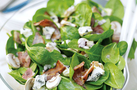  Cos salad with blue cheese – 96p per portion