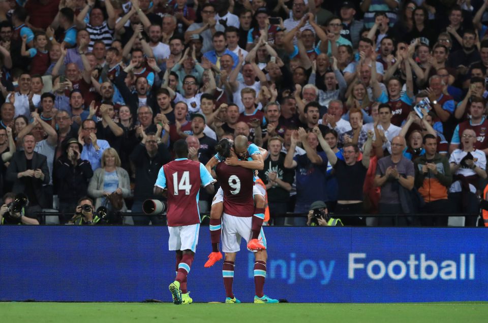 Hammers supporters were ecstatic to avoid any slip-ups at the first-ever Olympic Stadium match