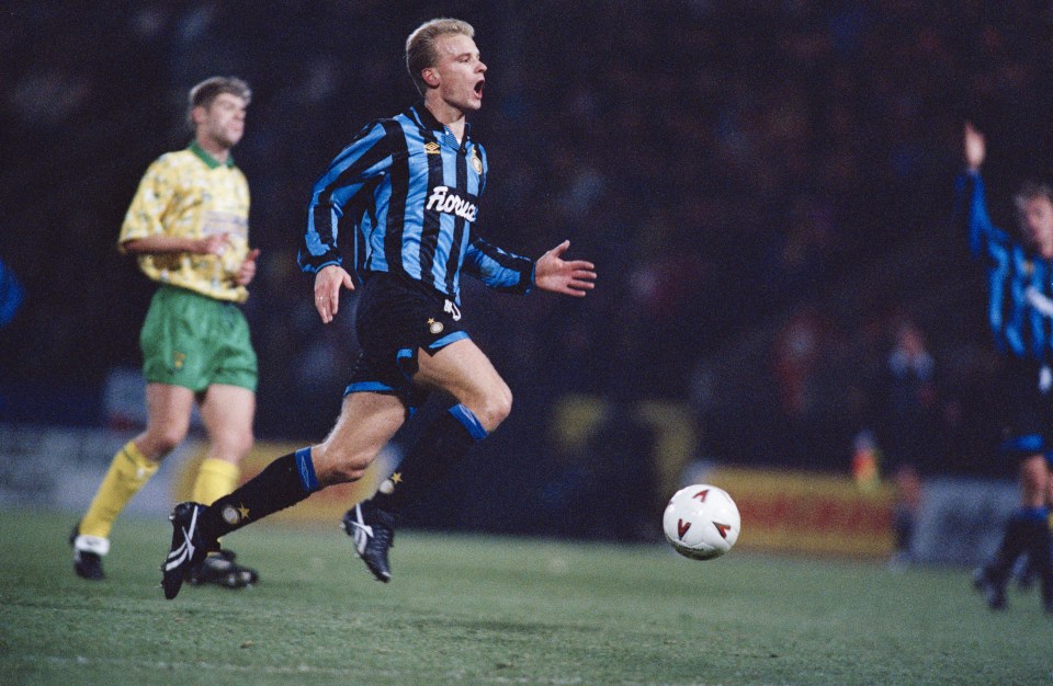  Dennis Bergkamp left Dutch side Ajax for Inter Milan for a fee of £12million