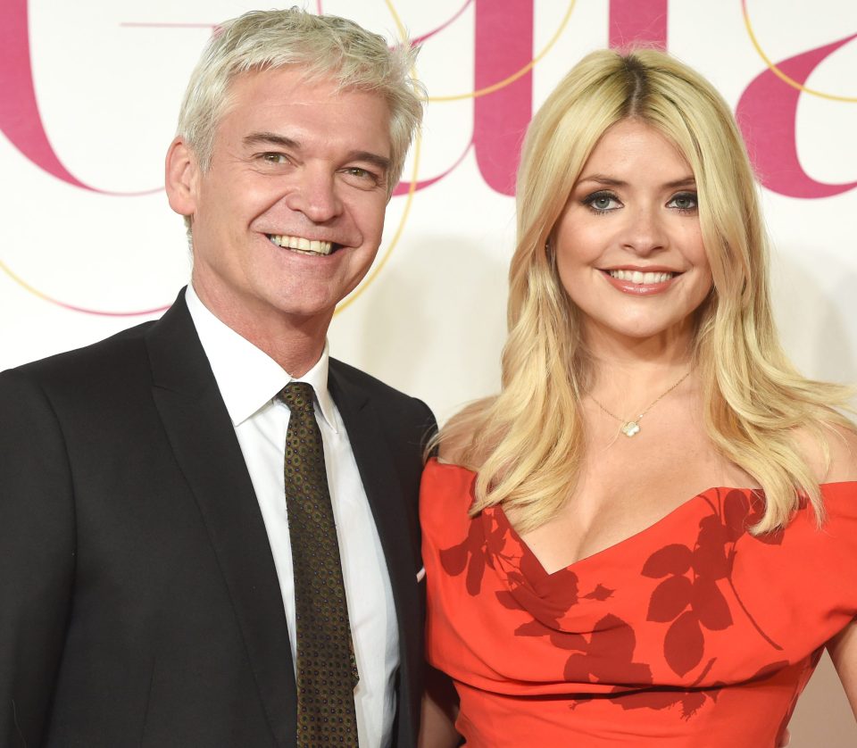  On the red carpet with co-host Holly Willoughby