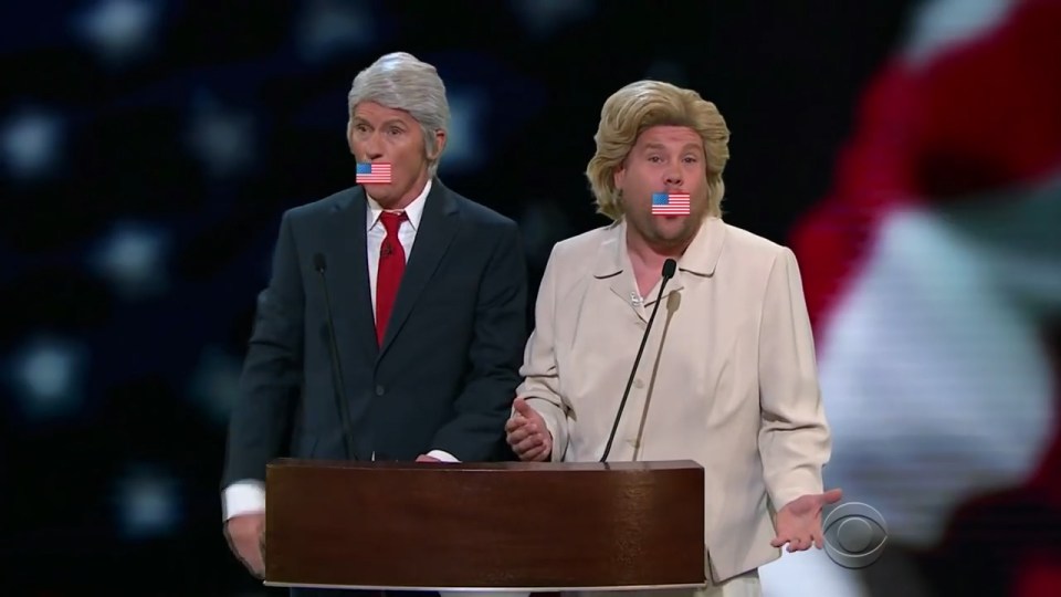  The pair were censored with American flags appearing over their mouths whenever they said the word 'asshole'