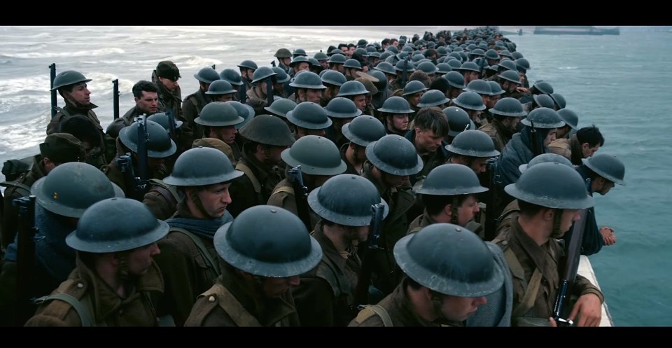  Allied troops await their rescuers in Christoper Nolan's war epic Dunkirk