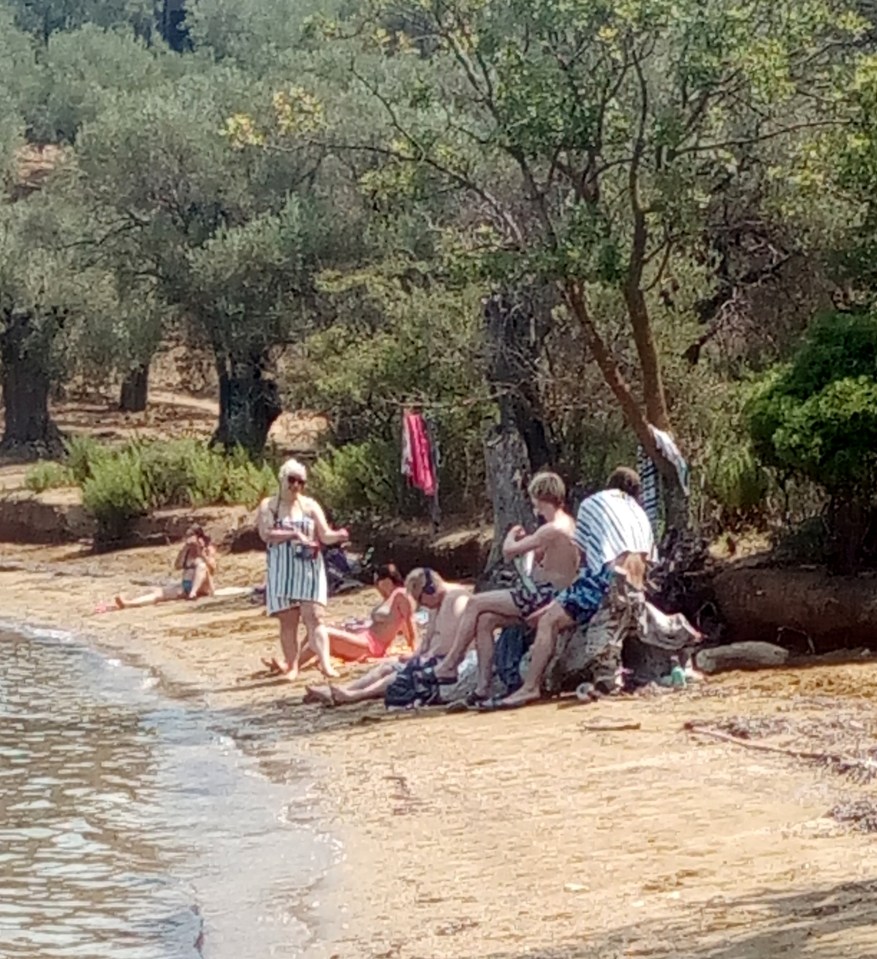  Planting his headphones on his head Boris Johnson relaxed by getting stuck into a good book on the beach in Trikeri