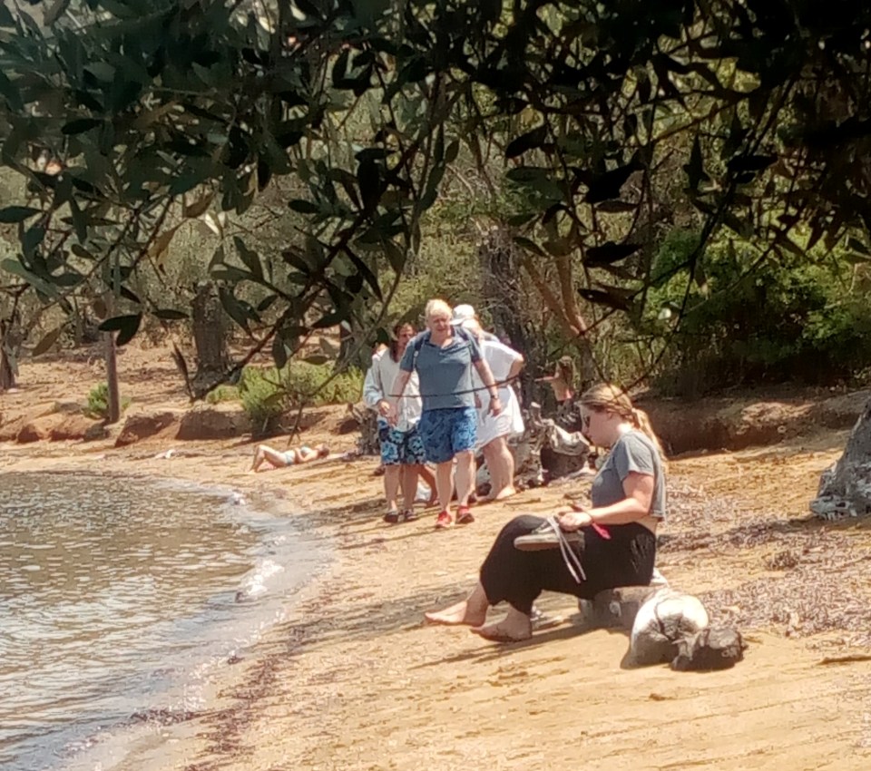  Foreign Secretary Boris Johnson is taking some time off away from the stresses of talk about Brexit negotiations - in Greece