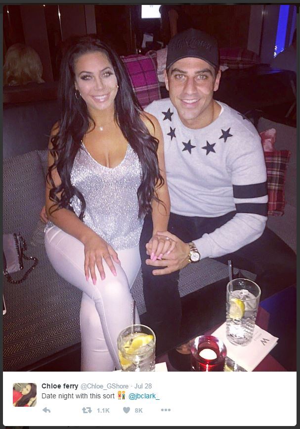 Jon recently shared a short lived romance with Geordie Shore's Chloe Ferry