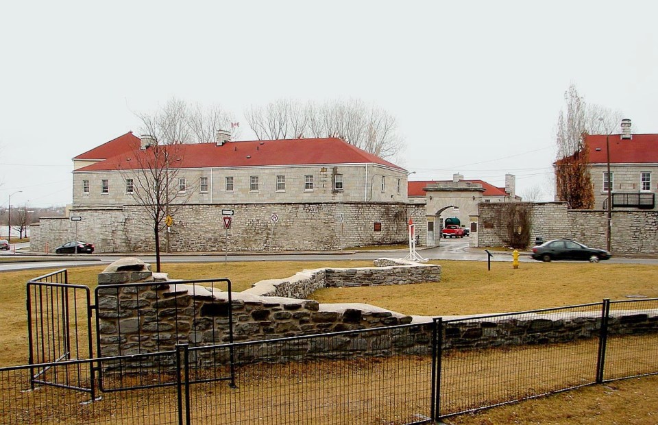  Davies and the woman took a cab from Fort Frontenac barracks, above, to the centre of Kingston after the ceremony to carry on drinking