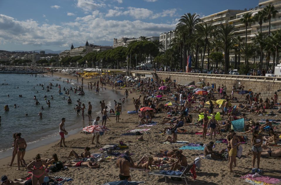 The row over the burkini - a controversial topic in France - came just days after the city of Cannes (pictured) banned the item of swimwear