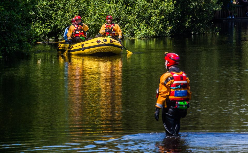 Divers were searching the river as fears grow Nathan may have drowned after running into the river