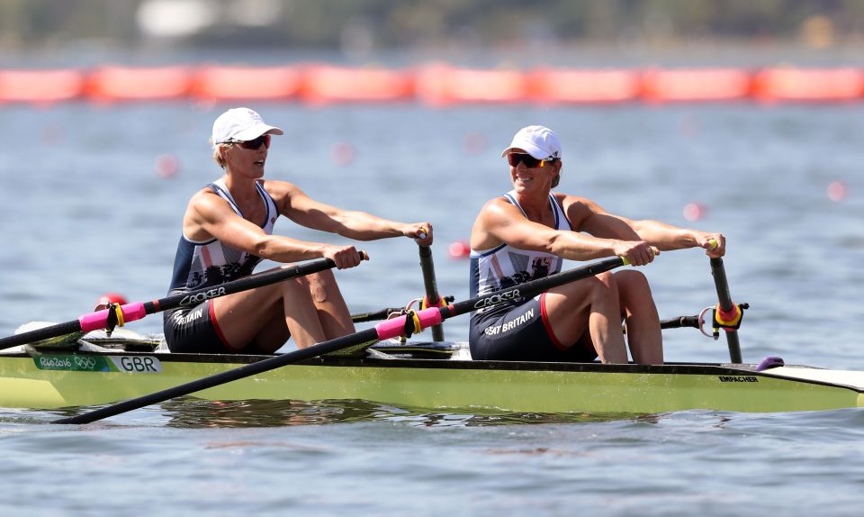  Katherine Grainger and Vicky Thornley are in the semi of the double sculls