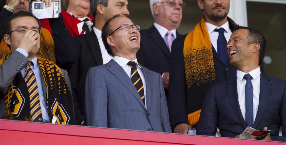  Super-agent Jorge Mendes (right) dropped down into the Championship to watch Rotherham v Wolves with his Chinese business partners