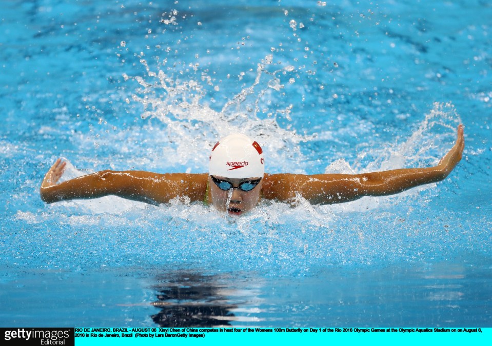  Chen put in a strong performance to come fourth in the women's 100m butterfly