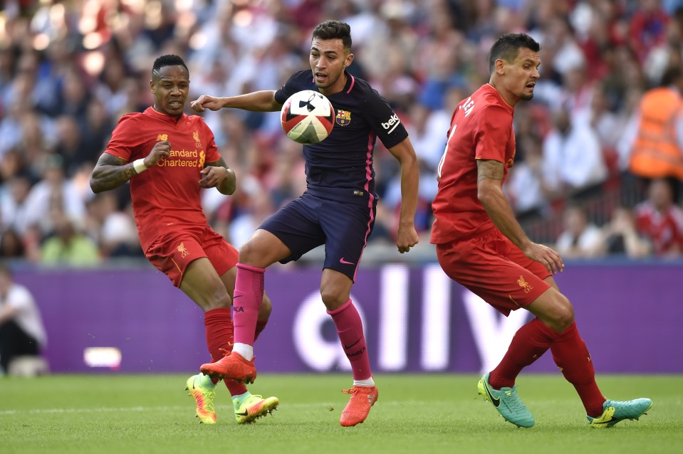  Munir played for Barcelona against Liverpool in the pre-season friendly at Wembley