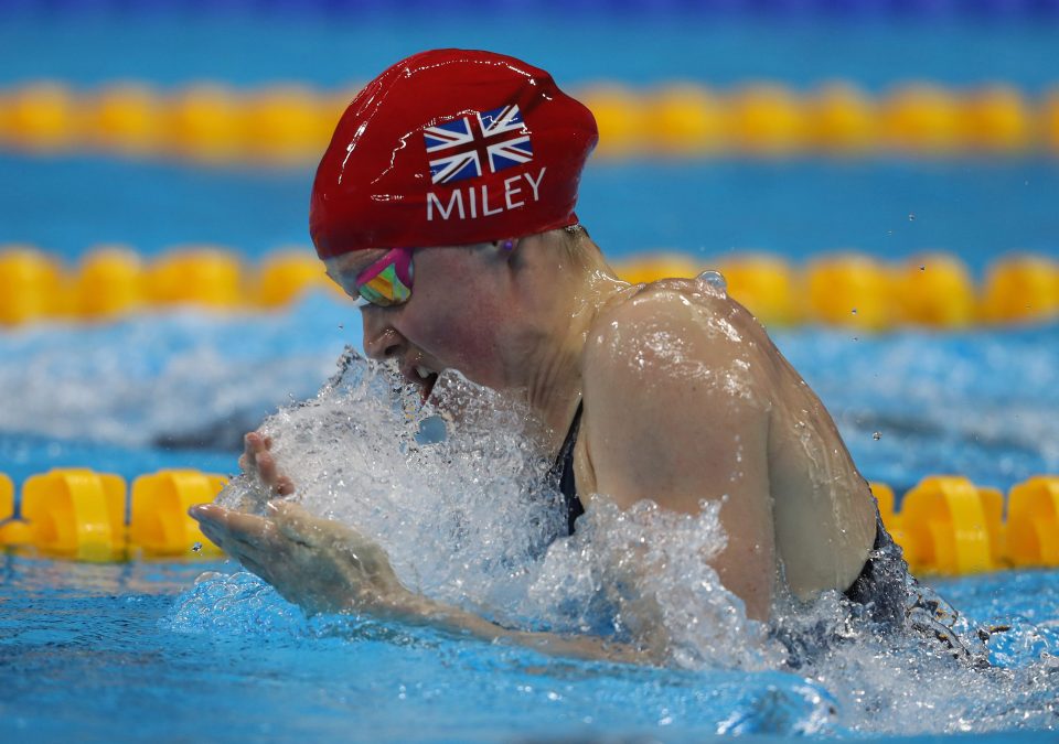  Hannah Mileys breastroke had moved her into bronze medal position in Rio