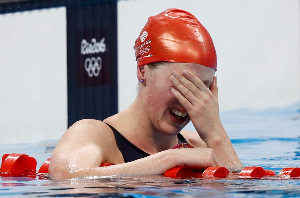  Hannah Miley can't believe it after missing out on a medal