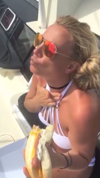  Britney devours a cheeky hot dog as she suns it up on holiday in Hawaii