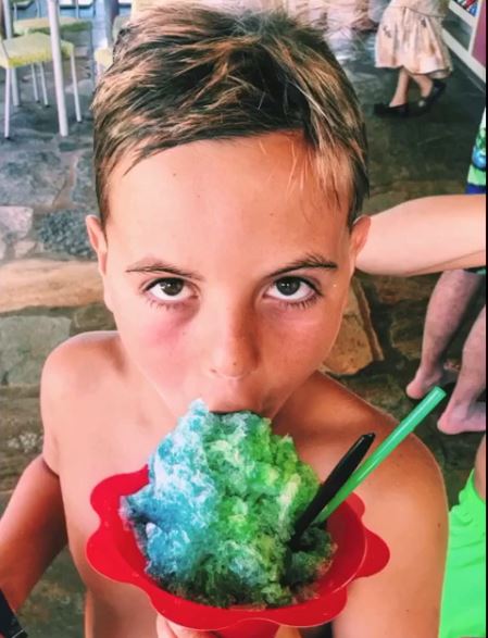  Britney's two sons Sean,10,and Jayden, nine, joined her on the sunny getaway