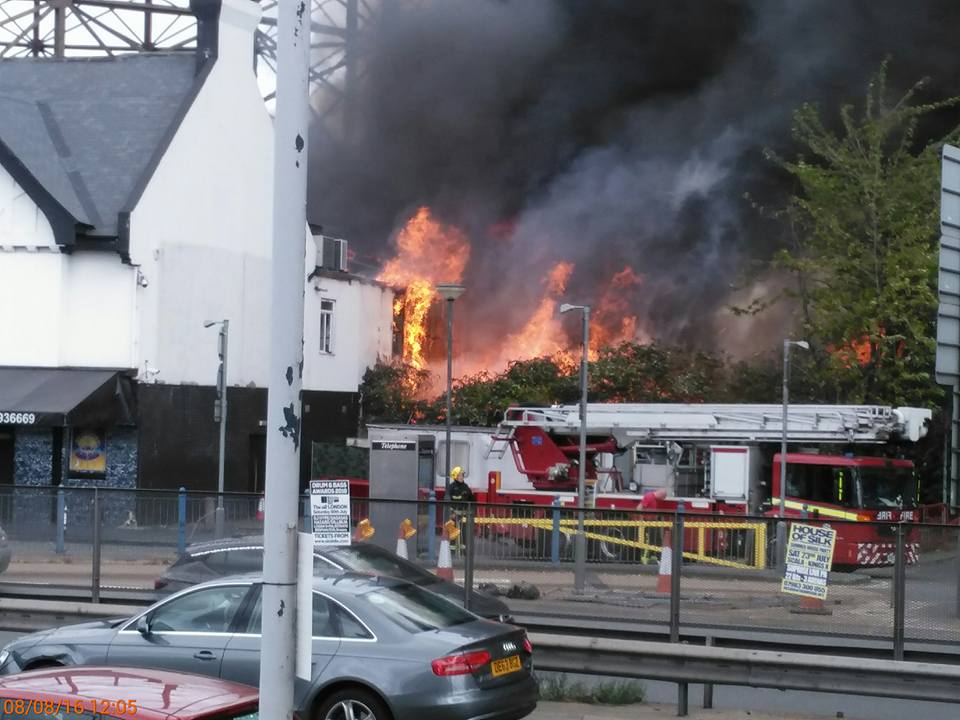  The air ambulance were called to the scene of the huge fire this morning