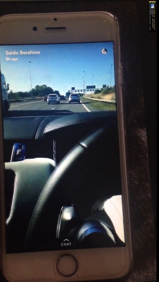  Saido Berahino was sharing videos of himself driving down a motorway