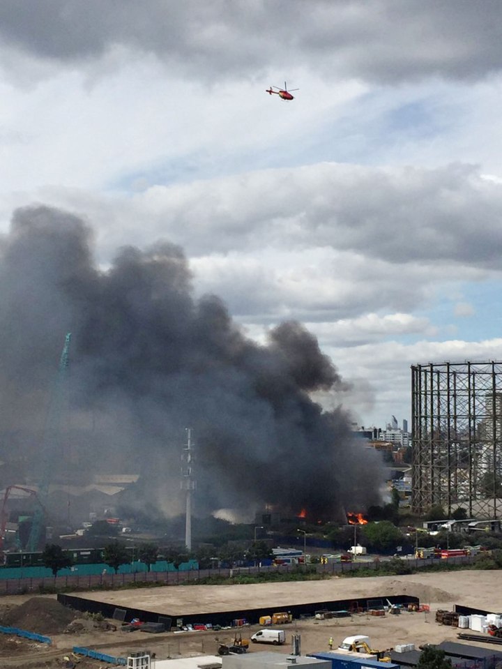  The air ambulance was pictured arriving at the scene today