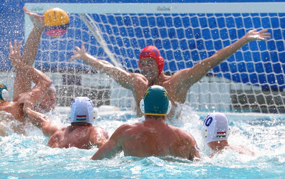  Australia and Hungary played out a 9-9 draw that resulted in a brawl